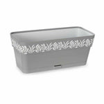 Vaso rettangolare da Balcone Stefanplast Gaia Grigio Plastica 13,3 x 12,3 x 29,3 cm (12 Unità) - Augustea Shop