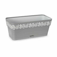 Vaso rettangolare da Balcone Stefanplast Gaia Grigio Plastica 13,3 x 12,3 x 29,3 cm (12 Unità) - Augustea Shop