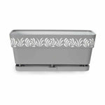 Vaso rettangolare da Balcone Stefanplast Gaia Grigio Plastica 13,3 x 12,3 x 29,3 cm (12 Unità) - Augustea Shop