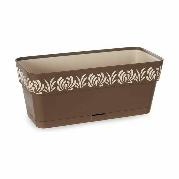 Vaso rettangolare da Balcone Stefanplast Gaia Marrone Plastica 13,3 x 12,3 x 29,3 cm (12 Unità) - Augustea Shop
