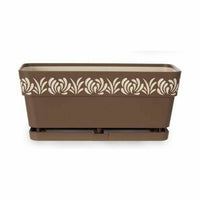 Vaso rettangolare da Balcone Stefanplast Gaia Marrone Plastica 13,3 x 12,3 x 29,3 cm (12 Unità) - Augustea Shop