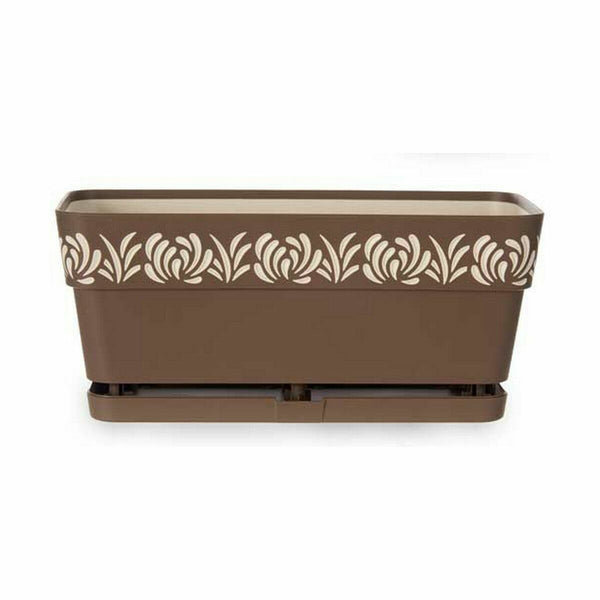 Vaso rettangolare da Balcone Stefanplast Gaia Marrone Plastica 13,3 x 12,3 x 29,3 cm (12 Unità) - Augustea Shop