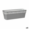 Planter Stefanplast Gaia Grey Plastic 49,5 x 17 x 19 cm (12 Units)