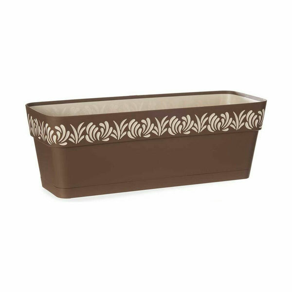 Vaso rettangolare da Balcone Stefanplast Gaia Marrone Plastica 18 x 17 x 49,5 cm (12 Unità) - Augustea Shop
