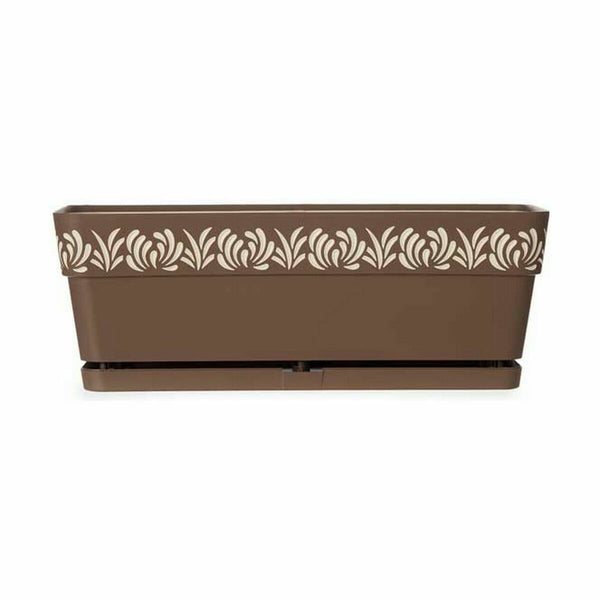 Vaso rettangolare da Balcone Stefanplast Gaia Marrone Plastica 18 x 17 x 49,5 cm (12 Unità) - Augustea Shop