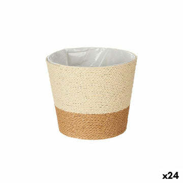 Vaso Ibergarden WY21-71 WY21-71 Marrone Corda Plastica 19,5 x 17,5 x 19,5 cm 19,5 x 16,5 x 19,5 cm (24 Unità)