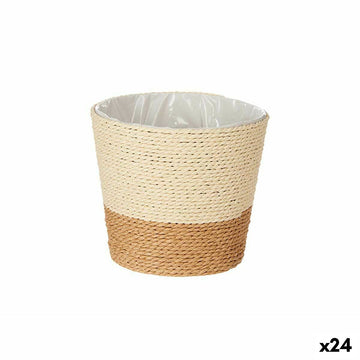 Vaso Ibergarden Marrone Corda Plastica 16 x 14,5 x 16 cm (24 Unità)