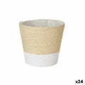 Vaso Ibergarden Bianco Corda Plastica 14 x 12,5 x 14 cm 14 x 13 x 14 cm (24 Unità)