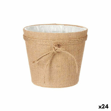 Vaso Ibergarden Marrone Stoffa Fiocco 19,5 x 17,5 x 19,5 cm 19 x 17 x 20 cm (24 Unità)