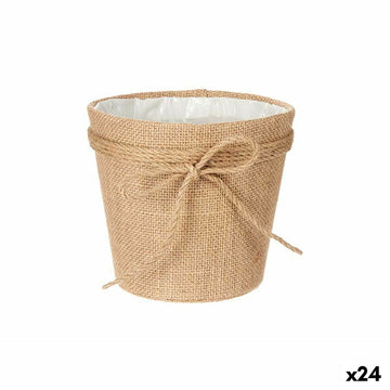 Vaso Ibergarden Marrone Stoffa Fiocco 16 x 15 x 16 cm 16 x 15 x 17 cm (24 Unità)
