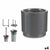 Vaso Autoirrigante Ibergarden 4126-PLA Argentato polipropilene 26 x 25 x 26 cm (4 Unità) - Augustea Shop