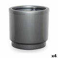 Self-watering flowerpot Ibergarden 4132-PLA Silver polypropylene 32 x 30,5 x 32 cm (4 Units)