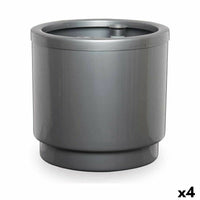 Vaso Autoirrigante Ibergarden 4132-PLA Argentato polipropilene 32 x 30,5 x 32 cm (4 Unità) - Augustea Shop