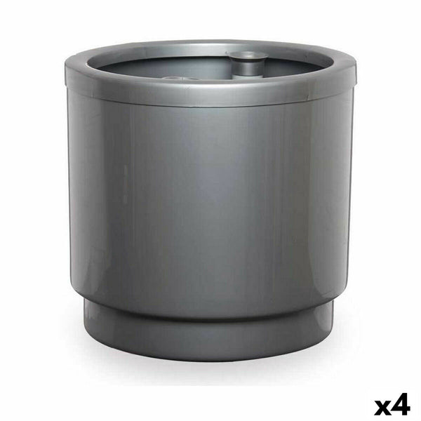 Vaso Autoirrigante Ibergarden 4132-PLA Argentato polipropilene 32 x 30,5 x 32 cm (4 Unità) - Augustea Shop