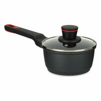 Casseruola con Coperchio Kinvara 77782 Nero Alluminio Bachelite Ø 16 cm (6 Unità) - Augustea Shop