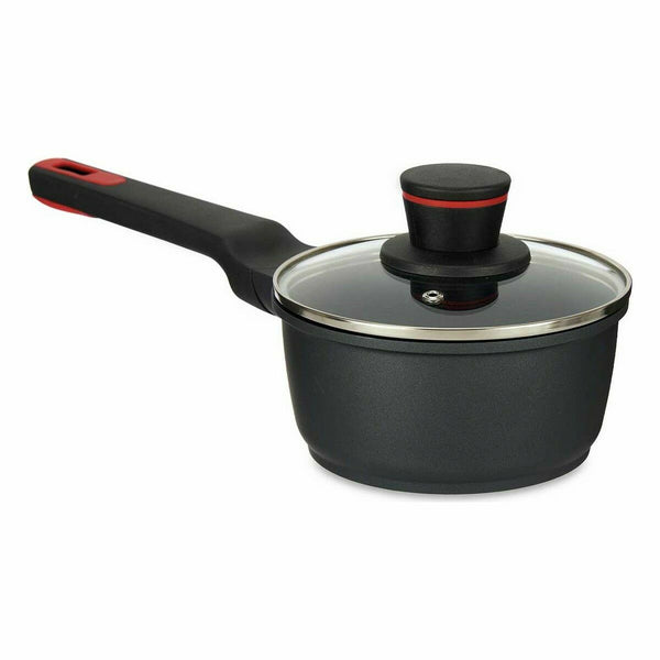 Casseruola con Coperchio Kinvara 77782 Nero Alluminio Bachelite Ø 16 cm (6 Unità) - Augustea Shop