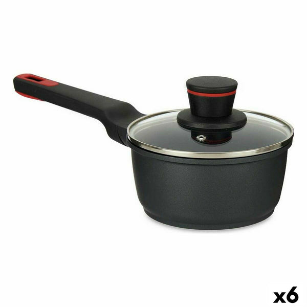 Casseruola con Coperchio Kinvara 77782 Nero Alluminio Bachelite Ø 16 cm (6 Unità) - Augustea Shop