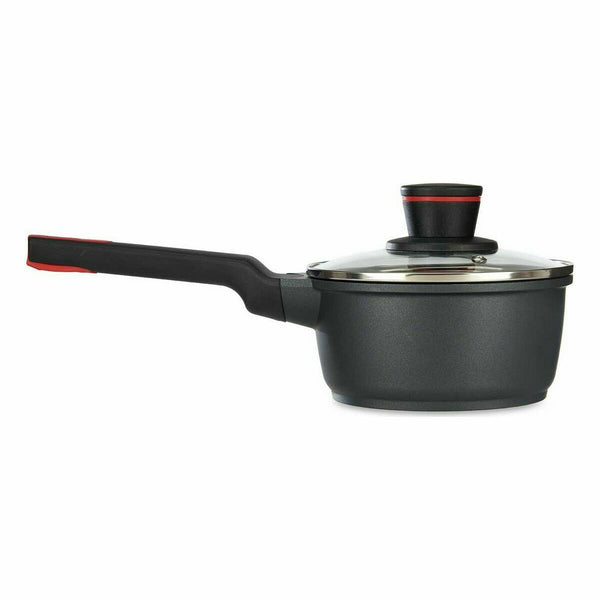 Casseruola con Coperchio Kinvara 77782 Nero Alluminio Bachelite Ø 16 cm (6 Unità) - Augustea Shop