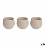 Set di Vasi Ibergarden ES0301214S3 Taupé Plastica 12 x 12 x 11 cm (6 Unità) - Augustea Shop