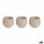 Set di Vasi Ibergarden ES0301214S3 Taupé Plastica 12 x 12 x 11 cm (6 Unità) - Augustea Shop