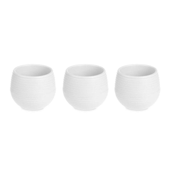 Set di Vasi Ibergarden ES0501221S3 Bianco Plastica 16,5 x 16,5 x 14,5 cm (4 Unità) - Augustea Shop