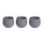 Set di Vasi Ibergarden ES0501102S3 Antracite Plastica 16,5 x 16,5 x 14,5 cm (4 Unità) - Augustea Shop