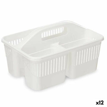 Organiser White Plastic 31,3 x 18 x 22 cm Cleaning (12 Units)