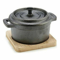 Teglia Kinvara 219SJ091 Marrone Nero Bambù Ferro battuto 13 x 10 x 8,5 cm (12 Unità) - Augustea Shop