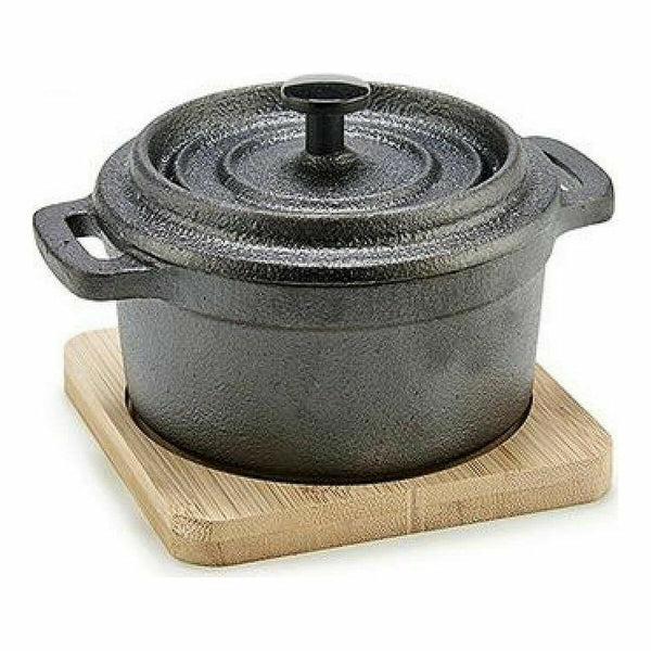 Teglia Kinvara 219SJ091 Marrone Nero Bambù Ferro battuto 13 x 10 x 8,5 cm (12 Unità) - Augustea Shop