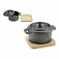 Teglia Kinvara 219SJ091 Marrone Nero Bambù Ferro battuto 13 x 10 x 8,5 cm (12 Unità) - Augustea Shop