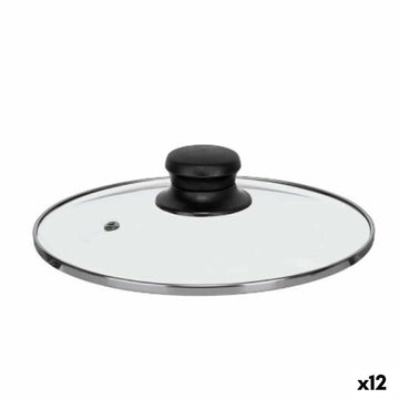Coperchio per Pentola Kinvara Trasparente Argentato Argento Metallo Vetro Acciaio inossidabile Cristallo Acciaio 20 cm 20,5 x 5