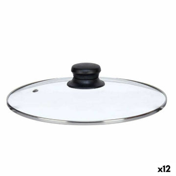 Coperchio per Pentola Kinvara Trasparente Argentato Argento Metallo Vetro Acciaio inossidabile Cristallo Acciaio 24 cm 24,5 x 6,