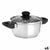 Casseruola con coperchio in vetro Kinvara 16689B Argentato 1,8 L 28 x 9 x 18 cm (6 Unità) - Augustea Shop