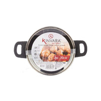 Casseruola con coperchio in vetro Kinvara 16689B1 Argentato 2,5 L 31 x 10,5 x 20 cm (6 Unità) - Augustea Shop