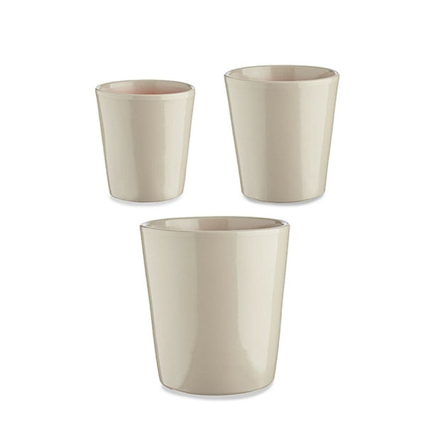 Set di Vasi Ibergarden CONICO-7044 Grigio Argilla Cónica Ø 14 cm Ø 22 cm Ø 17 cm 3 Pezzi - Augustea Shop