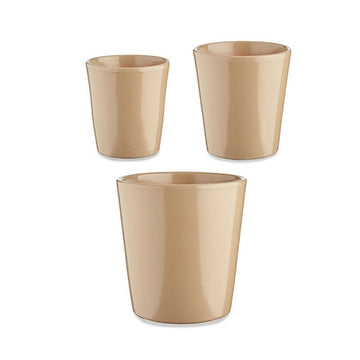 Set di Vasi Ibergarden Beige Argilla Cónica Ø 14 cm Ø 22 cm Ø 17 cm 22 x 21 x 22 cm 3 Pezzi