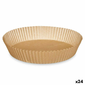 Carta per friggitrice ad aria Kinvara 23HD062104 23,5 x 23,5 x 4 cm Set Rotondo 20 Pezzi (24 Unità)