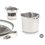 Casseruola con coperchio in vetro Kinvara 17396 Argentato 31 x 25 x 24 cm Induzione (4 Unità) - Augustea Shop