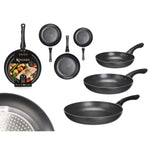 Set di padelle Kinvara 1 Nero Alluminio Bachelite 20 x 4 cm 28 x 5 cm 24 x 4,5 cm (6 Unità) - Augustea Shop