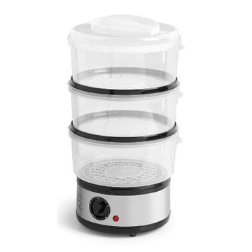 Food Steamer Argon Black Transparent Silver Stainless steel polypropylene