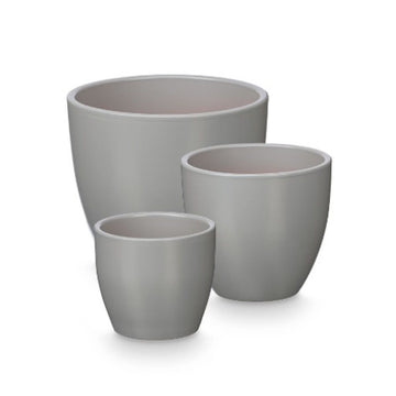 Set di Vasi Ibergarden Grigio Argilla Ø 14 cm Ø 22 cm Ø 17 cm 3 Pezzi