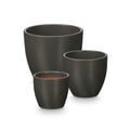 Set di Vasi Ibergarden Antracite Argilla Ø 14 cm Ø 22 cm Ø 17 cm 3 Pezzi