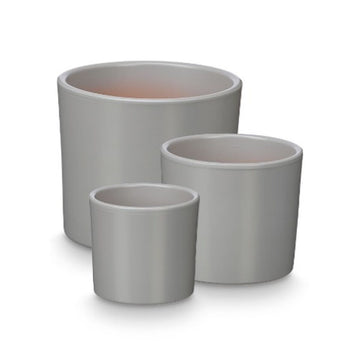 Set di Vasi Ibergarden Grigio Argilla Ø 14 cm Ø 22 cm Ø 17 cm 3 Pezzi