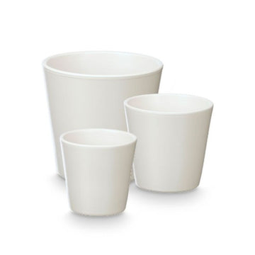 Set of pots Ibergarden White Clay Ø 14 cm Ø 22 cm Ø 17 cm 3 Pieces