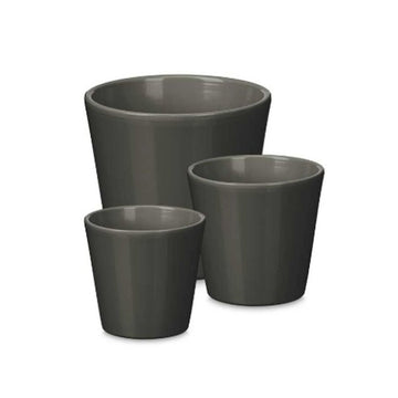 Set di Vasi Ibergarden Antracite Argilla Ø 14 cm Ø 22 cm Ø 17 cm 3 Pezzi