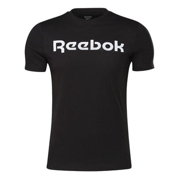 Maglia a Maniche Corte Uomo Reebok Graphic Series Linear Logo Nero