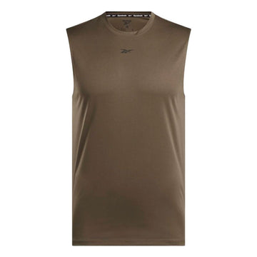 Maglia Smanicata da Uomo Reebok Id Train Slvls Tech Marrone