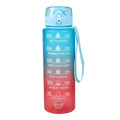 Bottiglia d'acqua EDM Azzurro Rosso Degradè 1 L 8 x 8 x 26 cm Sportiva
