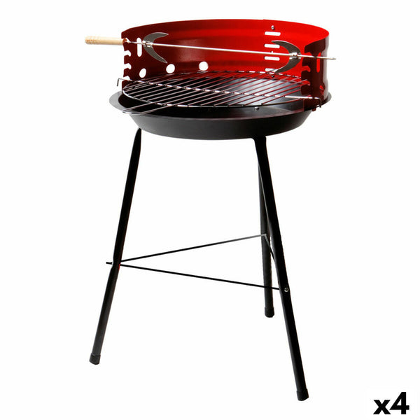Barbecue Portatile Aktive Legno Ferro 37,5 x 70 x 38,5 cm (4 Unità) Rosso - Augustea Shop