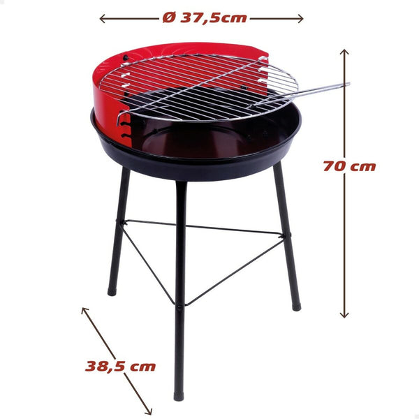 Barbecue Portatile Aktive Legno Ferro 37,5 x 70 x 38,5 cm (4 Unità) Rosso - Augustea Shop